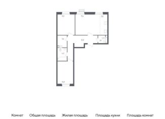 Двухкомнатная квартира на продажу, 69 м2, деревня Столбово, проспект Куприна, 36к1