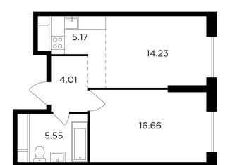 Продажа 1-ком. квартиры, 45.6 м2, Москва, улица Петра Алексеева, 14, ЖК Кутузов Град 2