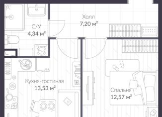 Продается однокомнатная квартира, 37.6 м2, Санкт-Петербург, метро Комендантский проспект, Парашютная улица, 79к1