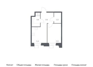 Продам 1-комнатную квартиру, 35.9 м2, поселение Мосрентген