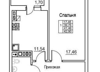 Продам 1-комнатную квартиру, 42.5 м2, Батайск, улица Клары Цеткин, 176А