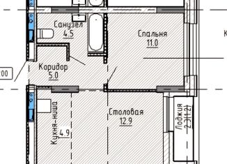 Продам 1-комнатную квартиру, 40.6 м2, Екатеринбург, Железнодорожный район, улица Пехотинцев, 2В