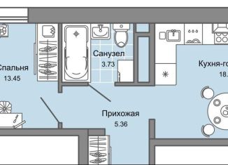 Продается 2-комнатная квартира, 43 м2, Ульяновск