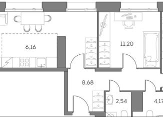 Продам 2-комнатную квартиру, 65.5 м2, Москва, Нижегородский район, Рязанский проспект, 2с27