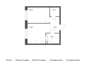 Продажа однокомнатной квартиры, 32.4 м2, деревня Столбово, проспект Куприна, 30к1