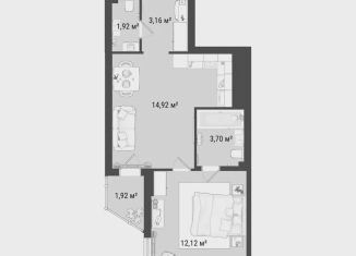 1-комнатная квартира на продажу, 36.8 м2, Мурино, улица Шувалова, 34