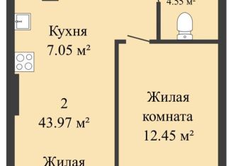 Продается двухкомнатная квартира, 44 м2, Ростовская область