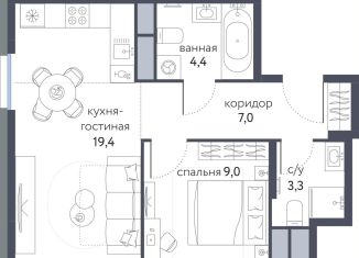 Продается 2-ком. квартира, 43.1 м2, Москва, ЖК Сиреневый парк