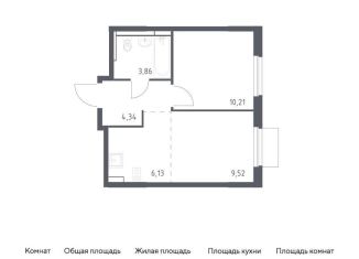 Продается однокомнатная квартира, 34.1 м2, Мытищи, жилой комплекс Мытищи Парк, к5