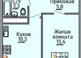 Продам однокомнатную квартиру, 37.8 м2, Ставрополь, микрорайон № 18