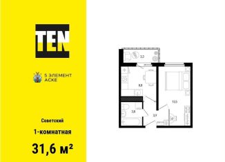 Продается однокомнатная квартира, 31.6 м2, Ростовская область, улица Ерёменко, 110с2