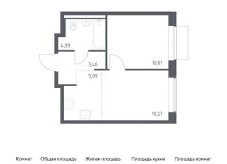 Однокомнатная квартира на продажу, 32.9 м2, поселение Марушкинское