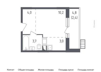 Продается квартира студия, 23 м2, поселение Рязановское, ЖК Алхимово, улица Уточкина, 7к2