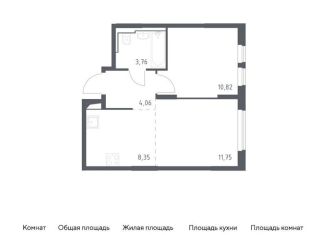 Продается 1-комнатная квартира, 38.7 м2, село Остафьево, жилой комплекс Остафьево, к19
