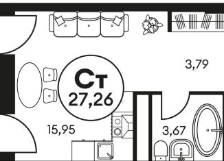 Продам квартиру студию, 27.3 м2, Ростовская область