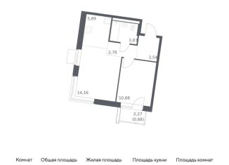 Продаю 1-комнатную квартиру, 41.6 м2, Москва