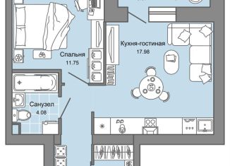 Продажа двухкомнатной квартиры, 45 м2, Ульяновск, жилой комплекс Город Новаторов, 1, Засвияжский район