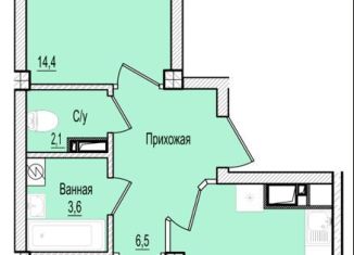 Продаю двухкомнатную квартиру, 62.9 м2, Псковская область