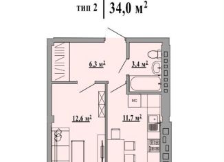 Продается 1-комнатная квартира, 34 м2, Липецк