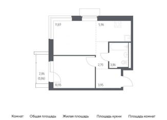 Продается 1-комнатная квартира, 40.2 м2, Москва