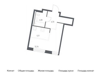 Квартира на продажу студия, 28.3 м2, Москва, жилой комплекс Квартал Западный, 6
