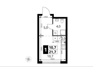 Продажа квартиры студии, 21.7 м2, Москва, жилой комплекс 1-й Ясеневский, 2