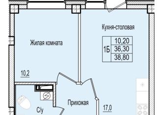Продам однокомнатную квартиру, 38.8 м2, Псковская область