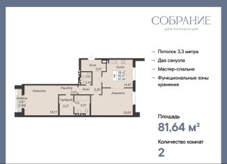 Продается 2-комнатная квартира, 81.6 м2, Ростовская область, Социалистическая улица, 118