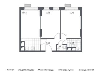 Продаю 1-комнатную квартиру, 55.2 м2, Красногорск, жилой комплекс Спутник, к15