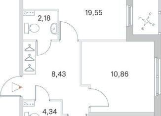 Продажа 2-комнатной квартиры, 64.7 м2, Санкт-Петербург