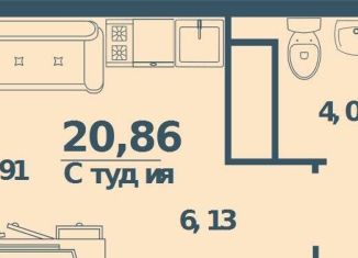 Продается однокомнатная квартира, 20.9 м2, Ульяновская область, жилой комплекс Юность, 3