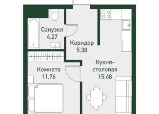 Двухкомнатная квартира на продажу, 36.9 м2, Челябинская область