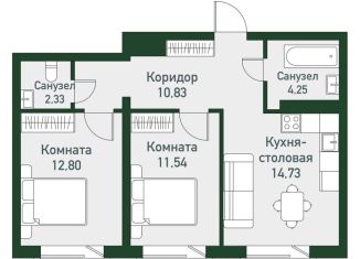 Продажа трехкомнатной квартиры, 56.5 м2, Челябинская область