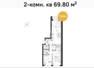 Продается 2-комнатная квартира, 69.8 м2, Нижний Новгород, площадь Минина и Пожарского, метро Горьковская