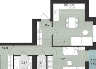 Продажа 2-комнатной квартиры, 60.7 м2, Калининградская область