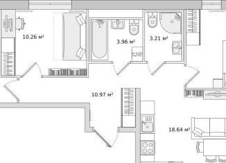 Продам 3-комнатную квартиру, 73.2 м2, Ленинградская область, улица Шоссе в Лаврики, 51