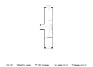 Однокомнатная квартира на продажу, 47 м2, Московская область, жилой квартал Новоград Павлино, к6