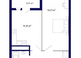 Продаю 1-комнатную квартиру, 41.5 м2, рабочий поселок Маркова, улица Академика Герасимова, 11