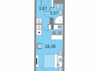 Продам квартиру студию, 26.4 м2, Санкт-Петербург, Невский район, Варфоломеевская улица, 6