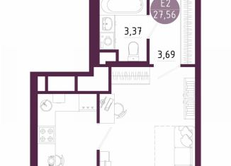 Продам однокомнатную квартиру, 27.6 м2, Тула, Пряничная улица, 7