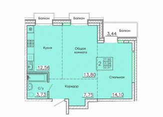 Продаю 2-комнатную квартиру, 53 м2, Бурятия