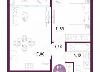 Продаю 1-ком. квартиру, 40 м2, Тула, Пряничная улица, 7