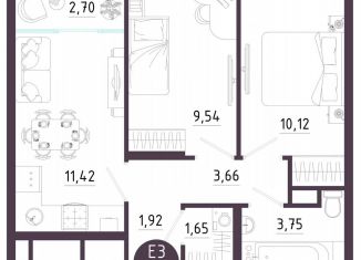 Продаю 2-ком. квартиру, 44.8 м2, Тула, Пряничная улица, 9