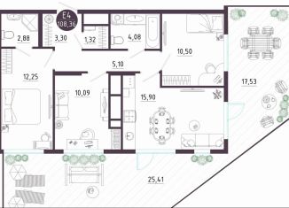 Продам 3-комнатную квартиру, 108.4 м2, Тула, Пряничная улица, 9