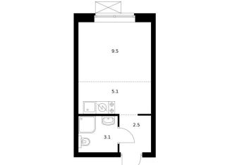 Продам квартиру студию, 20.2 м2, Екатеринбург, жилой комплекс Исеть Парк, 5, Октябрьский район