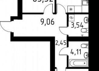 Продажа 2-комнатной квартиры, 63.3 м2, деревня Кисловка, улица Марины Цветаевой, 42
