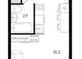 Однокомнатная квартира на продажу, 27.7 м2, Ростов-на-Дону, ЖК Пятый Элемент, проспект Солженицына, 13/2с1