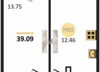 Продается 1-ком. квартира, 39 м2, Ростов-на-Дону, ЖК Город у Реки, улица 23-я Линия, 54с12