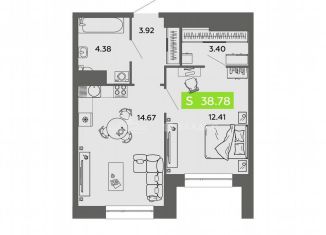 1-ком. квартира на продажу, 38.9 м2, Архангельская область, Воскресенская улица, 95к1