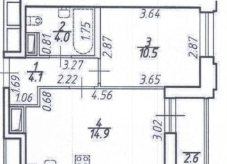 Продам однокомнатную квартиру, 33.5 м2, Санкт-Петербург, улица Типанова, 22, муниципальный округ Гагаринское